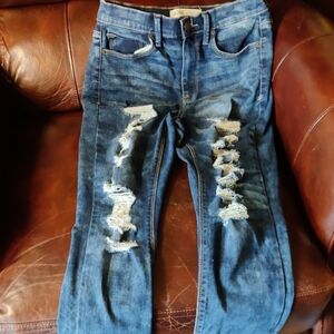 Mudd Super Distressed High Rise Ankle Skinny Jeans Size 7